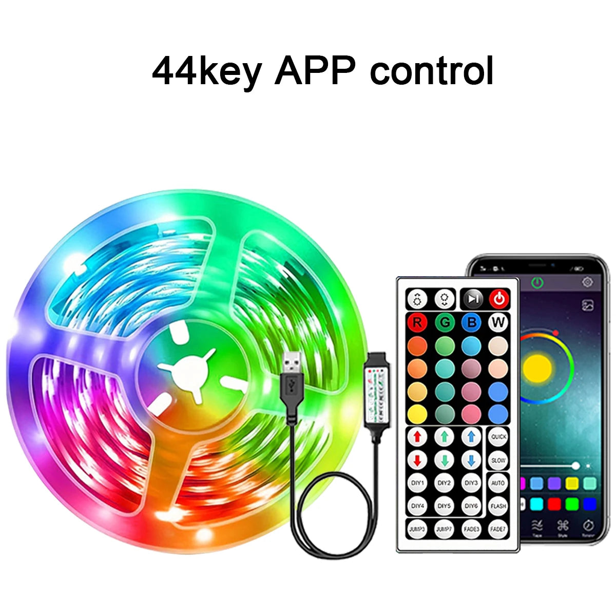 RGB LED Стрічка з APP керуванням — 0.5м до 30м (копия)