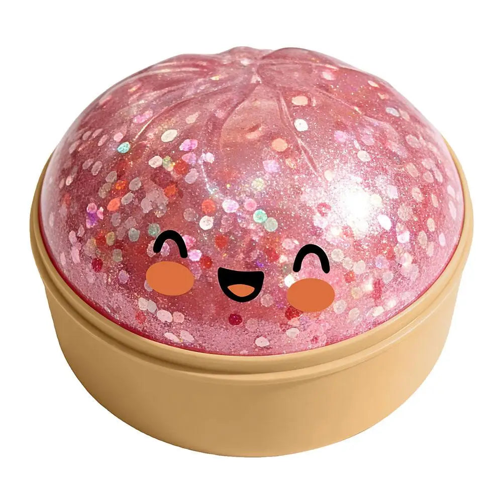 Glitter Dumpling Squishy — Slow Rise Stress Ball Fidget Toy