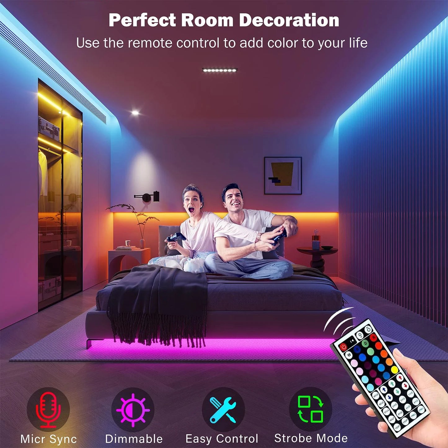 RGB LED Стрічка з APP керуванням — 0.5м до 30м (копия)