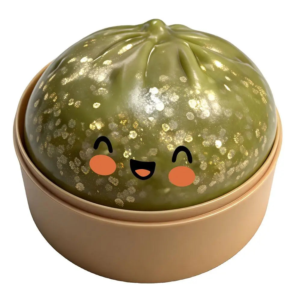 Glitter Dumpling Squishy — Slow Rise Stress Ball Fidget Toy